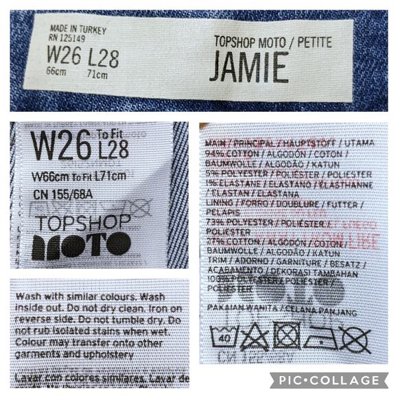 NWT TOPSHOP Moto Jamie Side Stripe Jeans W26 L28 - Picture 8 of 10